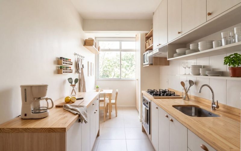 Truques para ampliar e organizar cozinhas compactas
