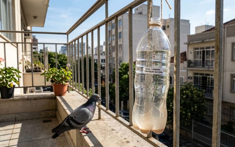 Atraindo bons fluidos: os benefícios de pendurar garrafas com água e vinagre na varanda