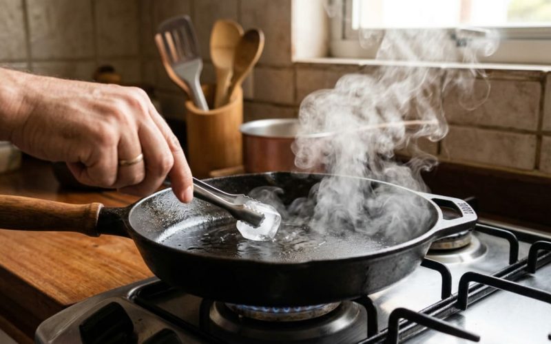 A técnica do cubo de gelo na frigideira: o segredo para grelhar legumes perfeitamente em casa