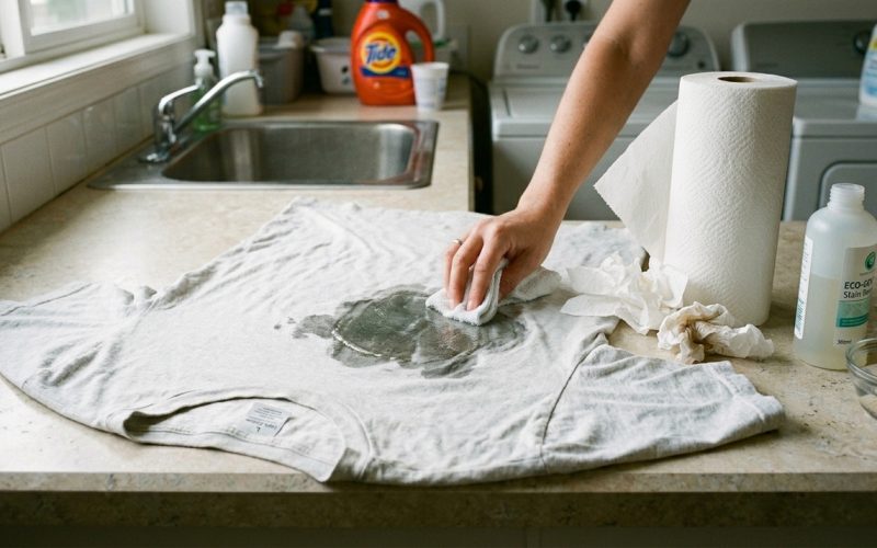 Métodos eficazes para eliminar manchas de gordura em roupas claras sem danificar o tecido