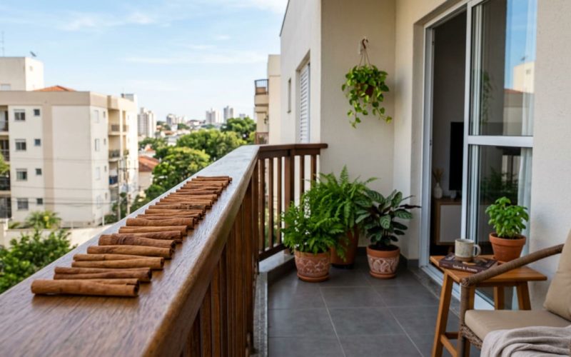 Pendurar paus de canela na varanda: benefícios e o momento ideal para essa prática.