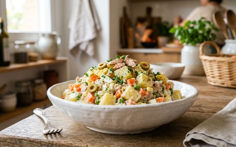 Cozinheiros bascos revelam: “O segredo da salada russa está na maionese caseira e na eliminação do óleo do atum.