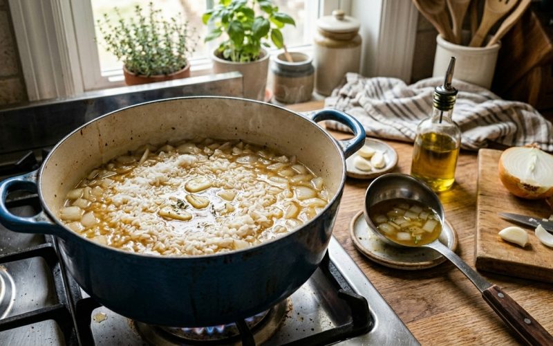 Os mestres da culinária afirmam: “O segredo do arroz branco está nos temperos, não apenas na água.