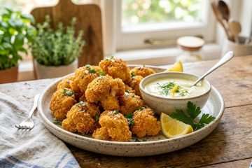 Couve-flor à milanesa: crocância exterior e suavidade interior