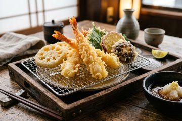 Os mestres da culinária japonesa defendem: “Tempurá exige farinha especial, água fria e um toque de amido