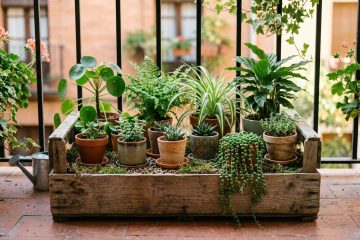 Transformando caixas de feira em um refúgio verde e organizado para suas plantas