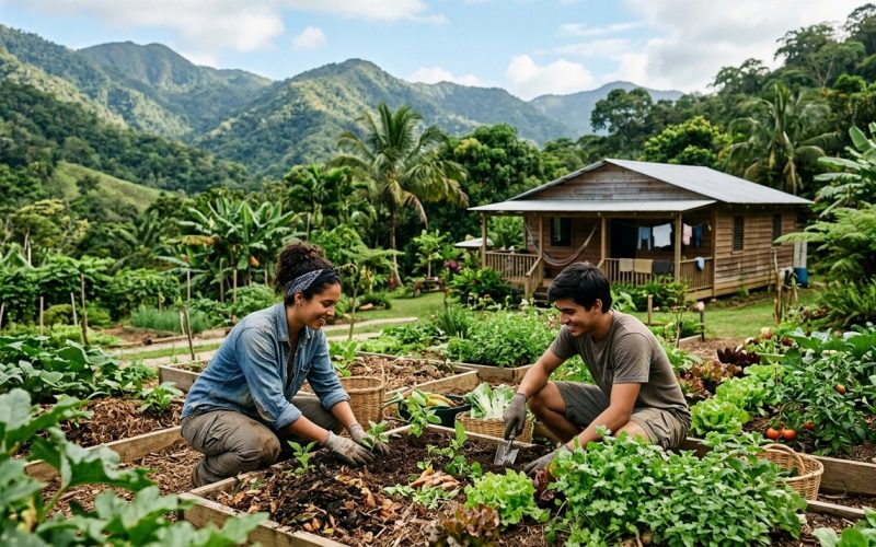 Fazenda em Porto Rico oferece abrigo e alimentação em troca de trabalho voluntário de meio período.
